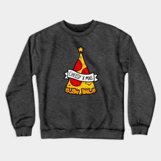 Cheesy X-Mas Pizza Slice Crewneck Sweatshirt